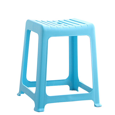 

Camellia stool plastic chair thickening curved strip stool 466cm high stool blue 0838