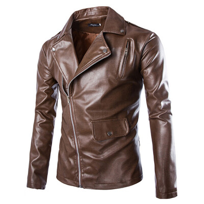 

Zogaa Men's Leather Short Slim Pure Color