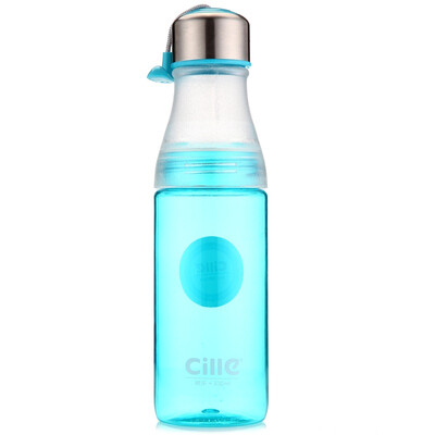 

[Jingdong supermarket] Xi Le plastic cup 630ml bright double double open lid portable cup blue XL-1609