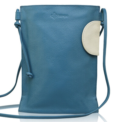 

Banpo decorated family bampo simple fashion art retro hit color leisure wild mini first layer of cowboy lady Messenger bag A320113042 sky blue 420