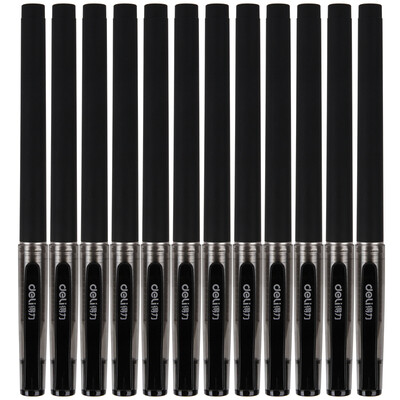 

Deli S33 05mm Gel Ink Pen Black 12 pcsBox