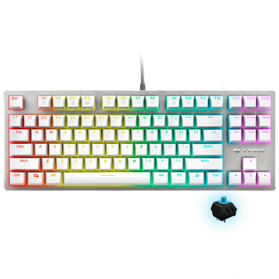 

Rapo V500RGB Backlight Game Mechanical Keyboard Backlit Keyboard Game Keyboard Computer Keyboard Notebook Keyboard White Green Axis
