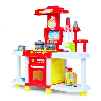 

Kids Play Kitchen Toddler Role Pretend Cooking Home Cookware Chef toy Set Kids Play Toy Girl Baby Toy Kitchen Cooking Simulation T