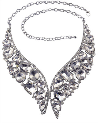 

Idealway New Fashion 2 Colors Blue Clear Crystal Rhinestone Necklace Earrings Women Wedding Jewelry Sets