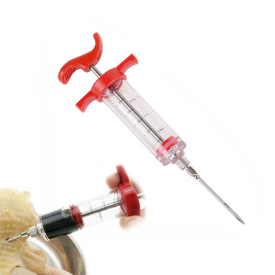 

Stainless Steel Needles Spice Syringe Set Injector Turkey Chicken Flavor Syringe Meat Syringe Marinade kitchen accessories