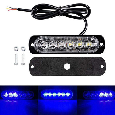 

4pcs car ultra-thin side lights yellow white red&blue warning lights modified truck trucks in the network strobe lights