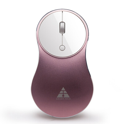 

Golden field M28 aluminum alloy wireless mouse boys&girls office home mute laptop mouse fashion rechargeable wireless mouse pink