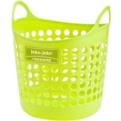 

JEKO&JEKO Large plastic basket Dirty clothes Dirty clothes Storage baskets Clothes storage basket Laundry basket Green 1 Pack SWB-6071