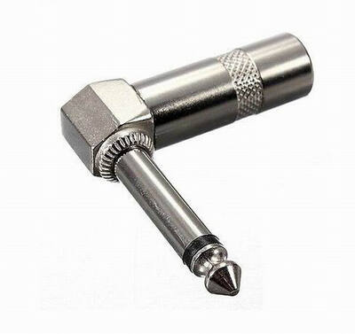 

Huayuan 1/4" 1/4 inch 6.3mm 6.3 mm right angle 90 degree mono male jack plug connector