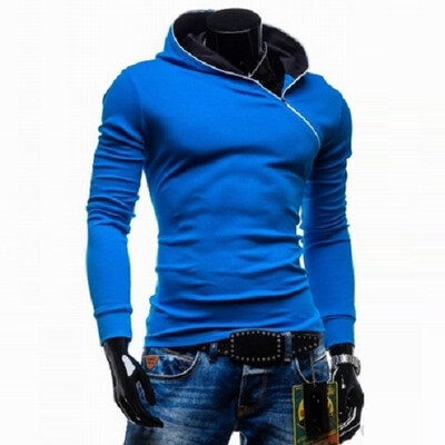 

Zogaa New Men's Hoodie Pure Color Slim