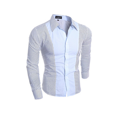 

Zogaa New Men Shirt Dot Personality Korean