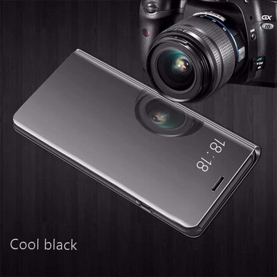 

Goowiiz Phone Case For Xiaomi Redmi Note 55 Pro Luxury Slim Mirror Flip Shell Stand Leather Smart Cover