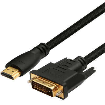 

Shanze (SAMZHE) SM-9655 Кабель HDMI-DVI Кабель DVI-HDMI Высококачественный двухсторонний соединительный кабель, подключенный к компьютеру, видеоконвертерная линия преобразования 5 метров