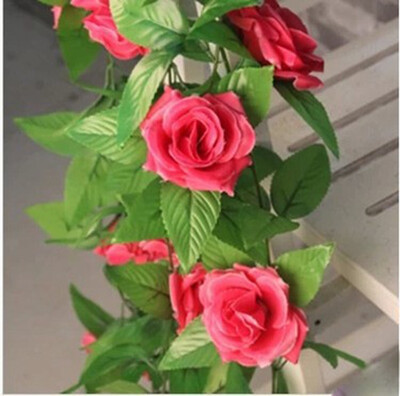 

65FT Artificial Ivy Leaf Garland Plants Vine Fake Foliage Rose Flowers decor