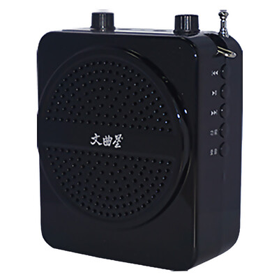 

Wenquxing K5 multi-function loudspeaker portable digital small speaker teaching special guide teacher small bee loudspeaker radio U disk TF card recording speaker headset hanging waist black