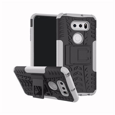 

Goowiiz Phone Case For LG V30V30 PlusLG V30S ThinQLG Signature EditionArmor Tire Texture Rugged Protection