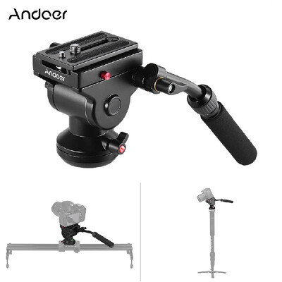 

Andoer Video Camera Tripod Action Fluid Drag Pan Head Hydraulic Panoramic Photographic Head for Canon Nikon Sony DSLR Camera Camco