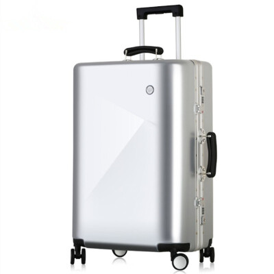 

Men 20 24 Inch Rolling Luggage Bag Aluminium Frame Trolley Solid Travel Women Boarding Bags Carry On Suitcases Trunk Lockbox