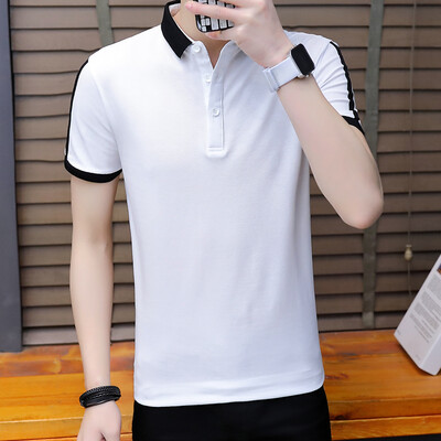 

Damaizhang Brand Designer Men Polos Summer Slim Fit Cotton Mens Polo Shirt Solid Color White T-shirt Mens Clothing