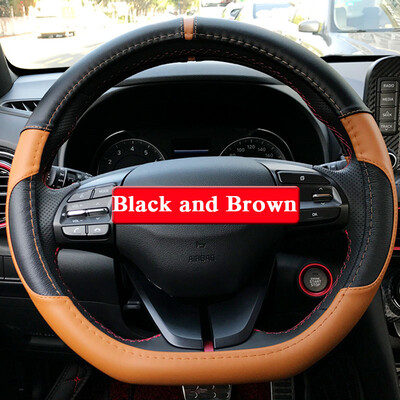 

PU Leather Car Steering-wheel Cover For Hyundai Kona Encino 2018 2019 Auto Steering Wheel Covers Anti-Slip Automotive Accessories