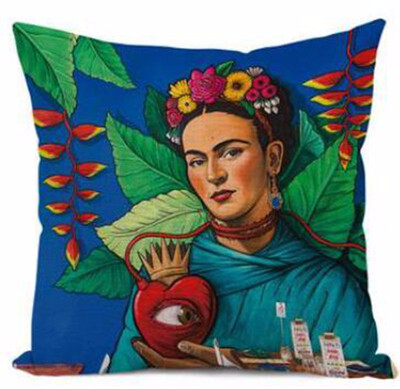 

Cushion Cover Frida Kahlo Colorful Flowers Pillowcase Woven Pillow Covers Polyester&Cotton Home Decor Drop Shipping