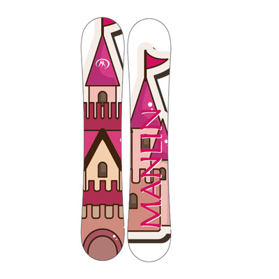 

European raw materials Cartoon castle design Children snowboard