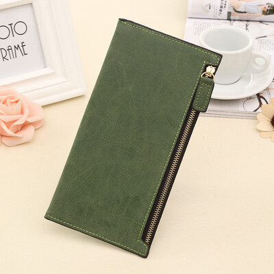 

Wallet New Lady Long Matte Leather zipper female purse Cards Holder Clutch bag