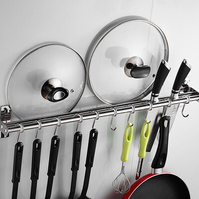 

Fürth double pole kitchen row hook 304 stainless steel kitchen activity hook free punching kitchen rack free nail hook wall mount 60CM