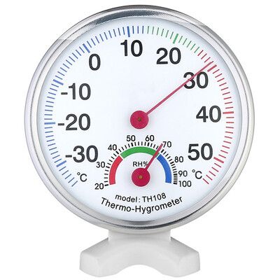 

Jingdong Supermarket] Yuhuaze (Yuhuaze) desktop disc hygrometer office household indoor and outdoor thermometer thermometer (white