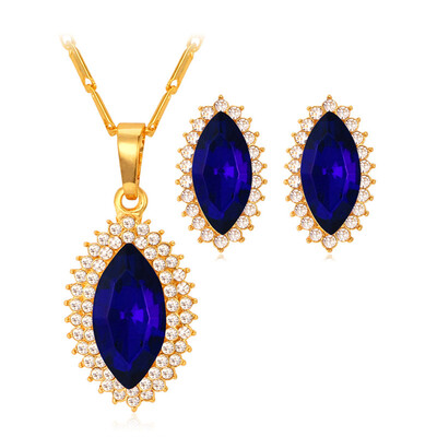 

большой хрустальный ювелирный набор новых часов оптовой торговли в области реального позолоченные 7 цветов кристалл страз серьги ожерелье для женщин