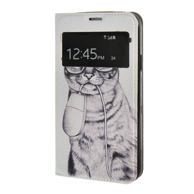 

MOONCASE Case for Samsung Galaxy S5 Slim Flip Leather Wallet Card and Kickstand Case Cover / a13
