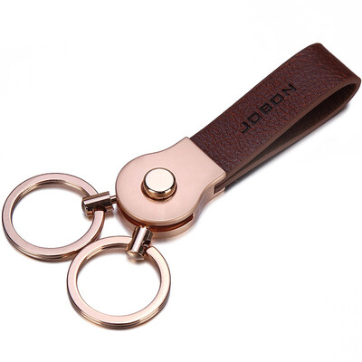 

JOBON Zhongyin брелок для ключей кольцо брелок для ключей волокно кожа двойной брелок для переноски ZB-030G розовое золото