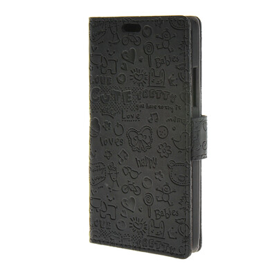 

MOONCASE Lovely pattern Leather Wallet Flip Card Slot Bracket Back чехол для Microsoft Lumia 640 Black
