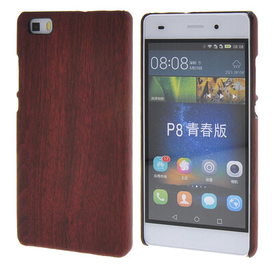 

MOONCASE Wooden style Hard Rubber Shell Back чехол для Cover Huawei Ascend P8 Lite красный