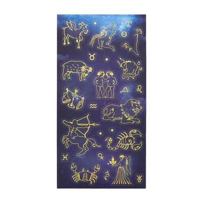 

Guangbo GuangBo single sheet bronzing hand book decoration sticker diary book sticker constellation abstract random pattern KZT24434