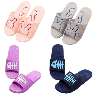 

Qingwei bathroom slippers non-slip plastic home bath couple beach sandals&slippers 2 men 2 women 4 pairs