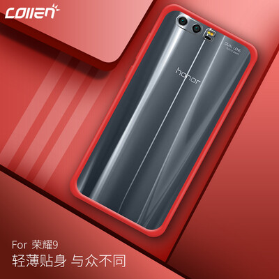 

Collen Huawei Glory 9 Mobile Shell Glory 9 Cover Mobile phone Anti-swappable shell Soft&hard Full package Crystal color Red