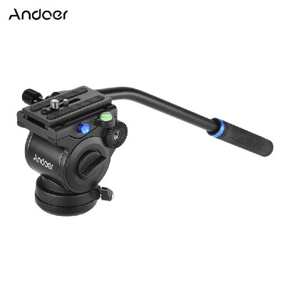 

Andoer Professional Photography Video Head Fluid Drag Tilt Hydraulic Damping Head Base Diameter 60mm24" w Quick Release Plate