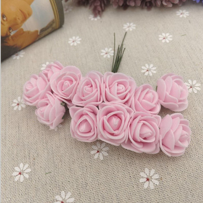

50PCS lot 3cm Mini PE Foam Rose Artificial Flower Heads For Home Decorative Wreaths Supplies Wedding Party Dly Crafts Decoration