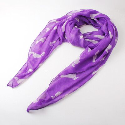 

Guttavalli New Fashion Dogs Print Длинные платки Летние осенние вискозы Мягкие животные Шарф Skinny Vintage Small Dog Wraps