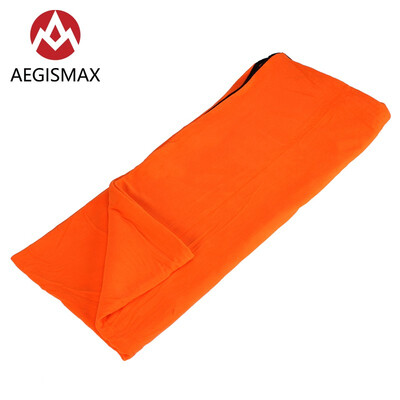 

AEGISMAX Outdoor Ultralight Camping Envelope Type portable Fleece Sleeping Bag Summer Travel Liner Isolation Dirty Sleeping Bag