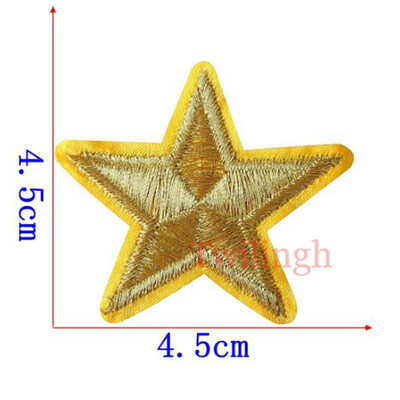 

1 Pcs Patches Iron-on Sew-on Sliver Gold Star Embroidery Motif Applique Garment Children Women DIY Clothes Sticker Wedding Party