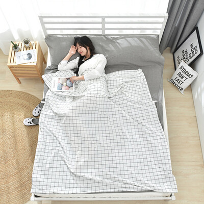 

Banzheny cotton dirty sleeping bag sheets washed cotton travel goods travel single portable hotel hotel across dirty sheets with breathable zipper opening 122