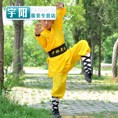 

Childrens small monk martial arts clothing Shaolin Temple Wushu practice clothing Shaolin Kungfu training performance clothing tr