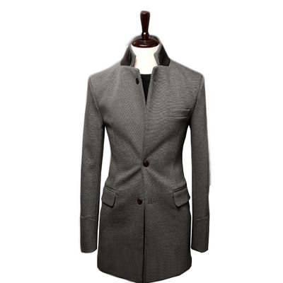 

Zogaa Autumn And Winter Men's Suit Double Splice Leather Collar