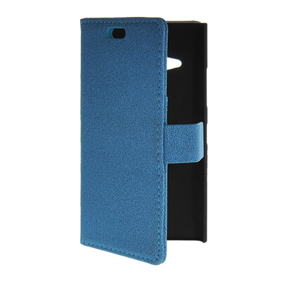

MOONCASE Slim Leather Side Flip Wallet Card Slot Pouch with Kickstand Shell Back чехол для Nokia Lumia 730 Blue