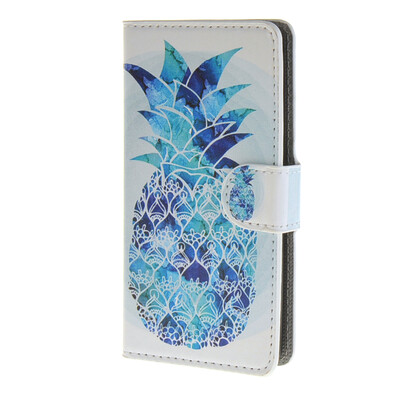 

MOONCASE pineapple style Leather Side Flip Wallet Card Slot Stand Pouch Case Cover for LG Optimus C70 H440 / a18