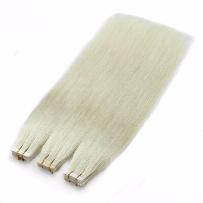 

Bhf Hair Tape Hair Extensions 100 Peruvian Virgin Remy Silky Straight Pu Tape Glue Skin Weft Hair