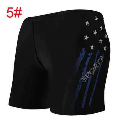 

Mens Soft Letters Printing Boxer Breathable Strappy Beach Shorts Swimwear Trunks