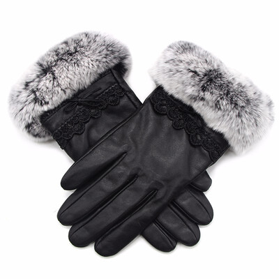 

Natural fox fur real sheepskin handmade female winter warm gloves 2018 new hot sale discount women fashion popular free shipping